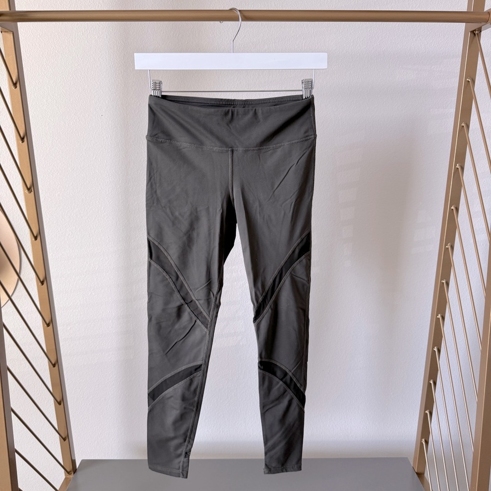 MONO B Olive Mesh Leggings